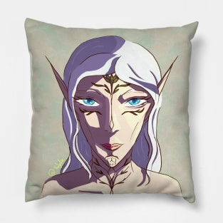 D&D Elf Portrait Estia Pillow