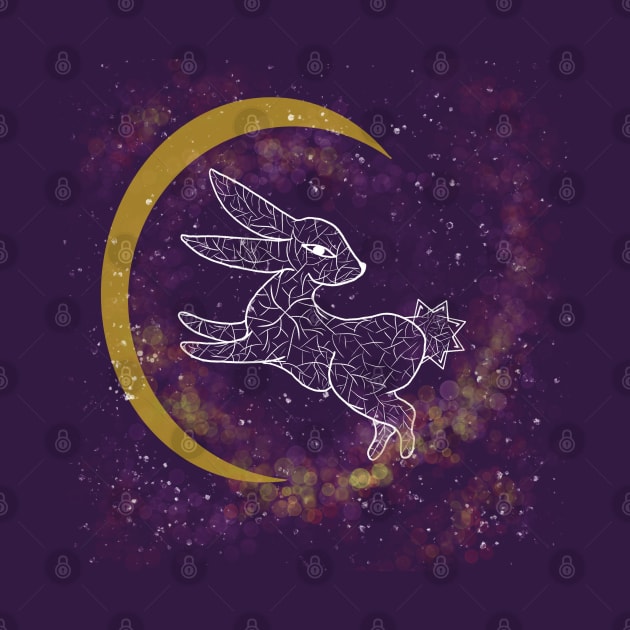 Purple lunar hare by Xatutik-Art