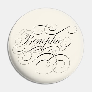 Benophie of Bridgerton, Sophie and Benedict in calligraphy Pin