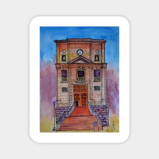 Watercolor sketch - Chiesa d San Cataldo. Enna, Sicily Magnet