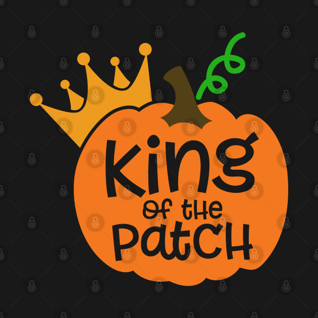 King of the Patch T-Shirt, Pumpkin Patch T-Shirt, Pumpkin T-Shirt, Boys Halloween Shirt by Hobbybox