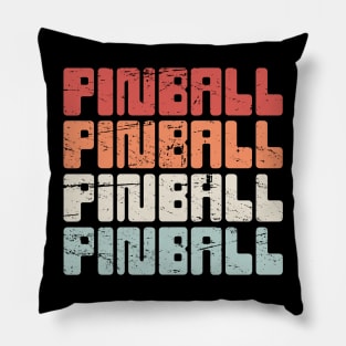 Vintage PINBALL Arcade Text Pillow