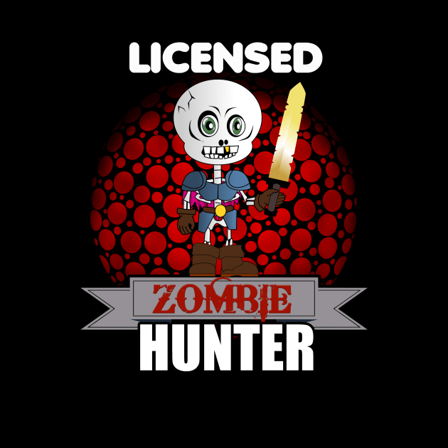 Licensed Zombie Hunter Skeleton Halloween by theperfectpresents