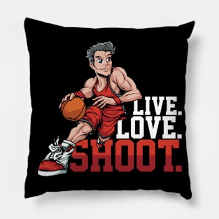 Basketball Lover Live Love Shoot Pillow