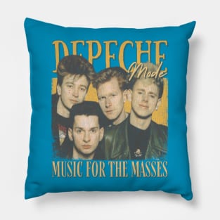 Depeche Mode Vintage 1980 // Music for the Masses Original Fan Design Artwork Pillow