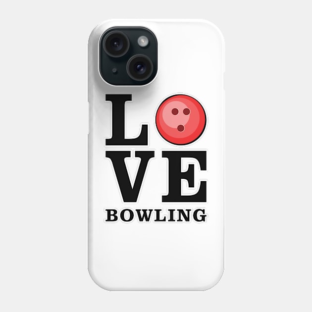 Love Bowling Phone Case by DesignWood-Sport