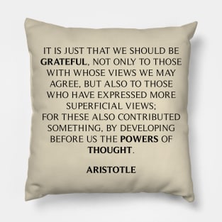 Aristotle's Quote Pillow