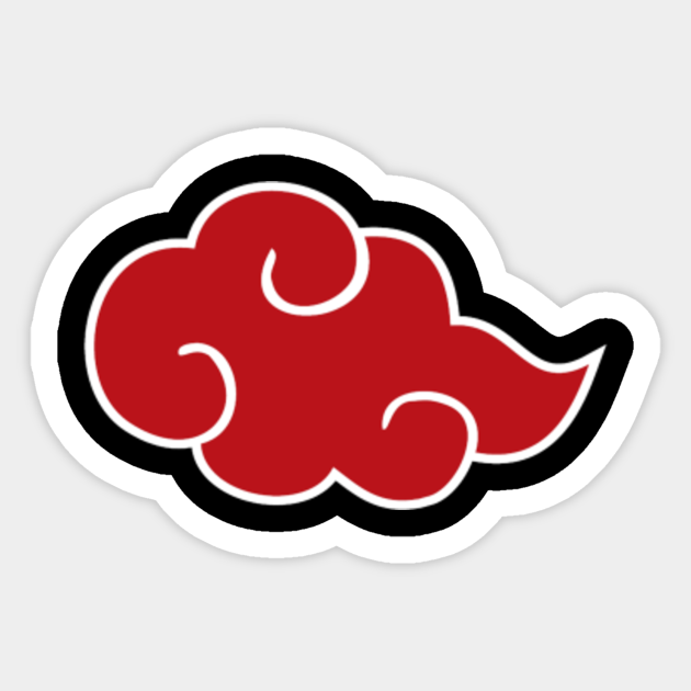 The akatsuki red cloud symbol from naruto. 