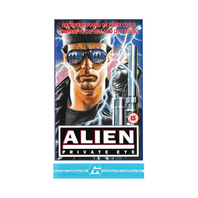 Alien Private Eye by VHS Retro T-Shirts