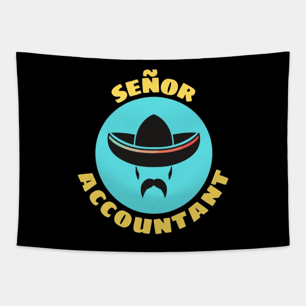 Señor Accountant | Accountant Pun Tapestry by Allthingspunny