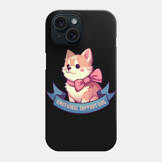 Kawaii Emotional Support Dog Phone Case by TomFrontierArt