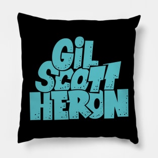 Gil Scott-Heron - Soul and Jazz Legend - Poet and Spoken Word Artist Pillow