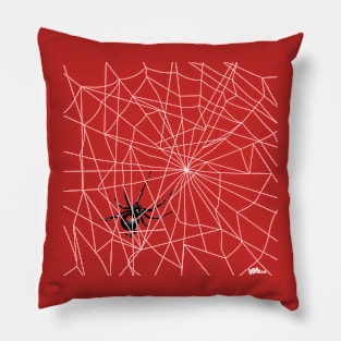 Black Widow Web Pillow