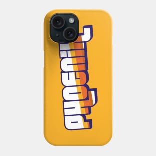 Retro Phoenix Word Art with Stripes Phone Case