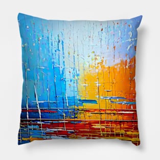 Abstract, Marble, Watercolor, Colorful, Vibrant Colors, Textured Painting, Texture, Gradient, Wave, Fume, Wall Art, Modern Art Pillow