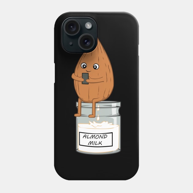 Almond Milk Funny Vegan Vegetarian Humor Phone Case by MGO Design