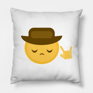 Sad Cowboy Emoji Pillow