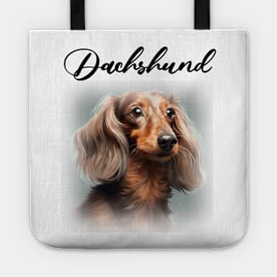 Brown Dachshund Long Hair Tote