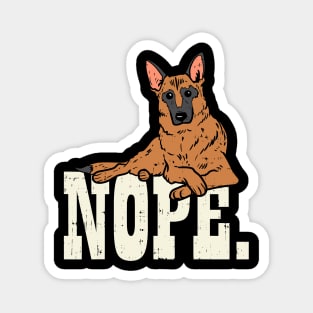 Nope Lazy German Shepherd K9 Canine Magnet