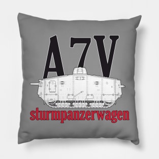 To lover history of tanks! A7V German WW1 tank Pillow