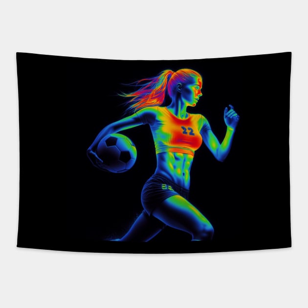 Thermal Image - Sport #69 Tapestry by The Black Panther