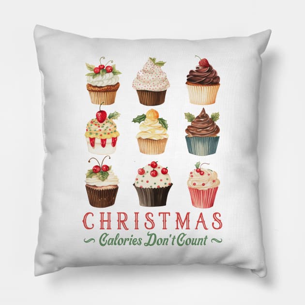 Christmas calories don't count Pillow by NotUrOrdinaryDesign