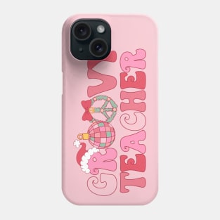 Groovy Teacher Pink Christmas Phone Case