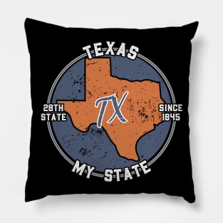 Texas My State Patriot State Tourist Gift Pillow