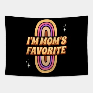 I'm Mom's Favorite with colorful rainbow and stars cute design Tapestry