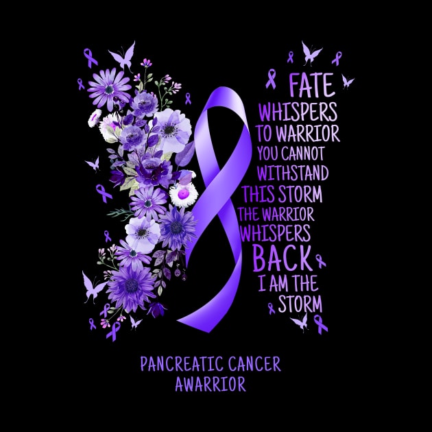 Pancreatic Cancer Warrior I Am The Storm Pancreatic Cancer Awareness by AKIFOJWsk