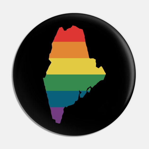 Maine State Rainbow Pin by n23tees