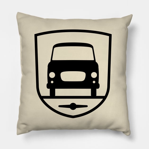 Barkas B1000 Crest (black) Pillow by GetThatCar