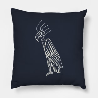 Abstract Bird Drawing Pillow