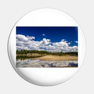 All is Calm at Fishing Bridge, Yellowstone NP Pin