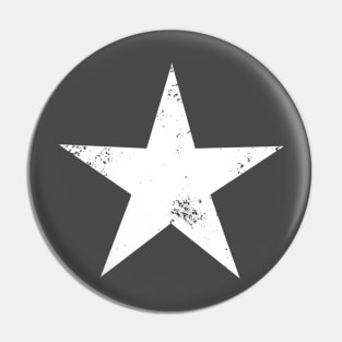 Distressed Star Vintage White Star Pin