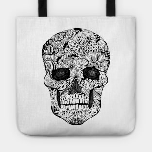 Floral skull Tote