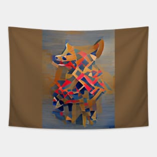 Dog Geometric Modern Abstract Gift Tapestry