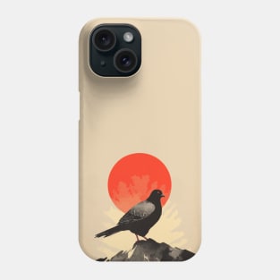 Japanese minimalist majestic pigeon poster Phone Case