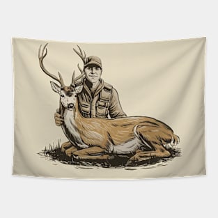 Hunter and Deer Tapestry