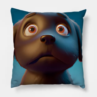 Cute black labrador Pillow