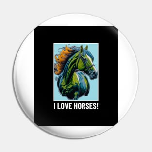 Horse Lover Art Pin