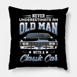 Never underestimate an old man with a classic car Pillow