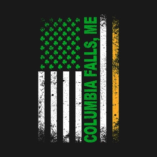 Irish American Flag COLUMBIA FALLS, ME T-Shirt