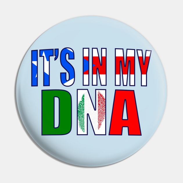 Puerto Rican And Italian Mix DNA Heritage Flag Gift Pin by Just Rep It!!