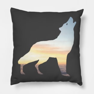 Howling Wolf Sky - Nature Design Pillow