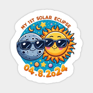 My First Total Solar Eclipse April 8 2024 Toddler Kids Magnet