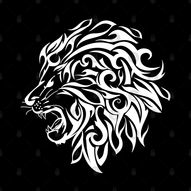 Tribal lion by Mitalim