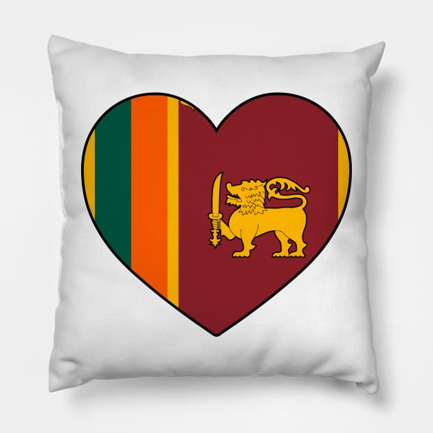 Heart - Sri Lanka Pillow by Tridaak