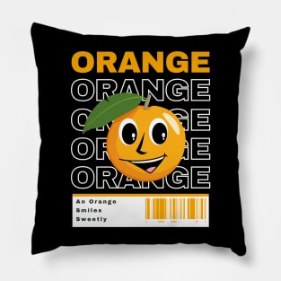 orange smile Pillow