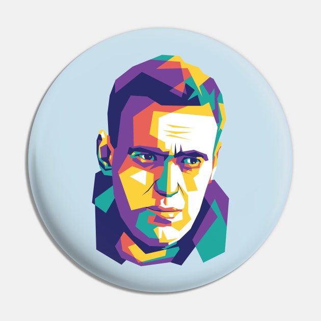 wpap popart Alexei Navalny Pin by agungsaid1234